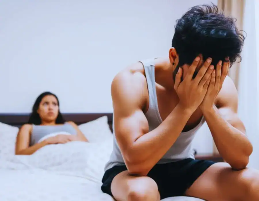 Image of upset man in need of erectile dysfunction treatment Willesden
